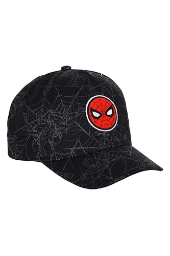 Marvel Spider Man Baseballkappe, Kindermütze, Geschenk für Jungen und Jugendliche | Schwarz