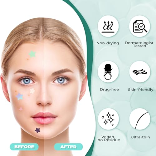 397 Stück Pimple Patch Hydrokolloid Pflaster Pickel Patch Unsichtbare NatüRliche Mit SalicylsäUre Und TeebaumöL Tag Und Nacht 2-In-1 Anti Pickel Patches Acne Wasserdicht Atmungsaktiv Absorptions