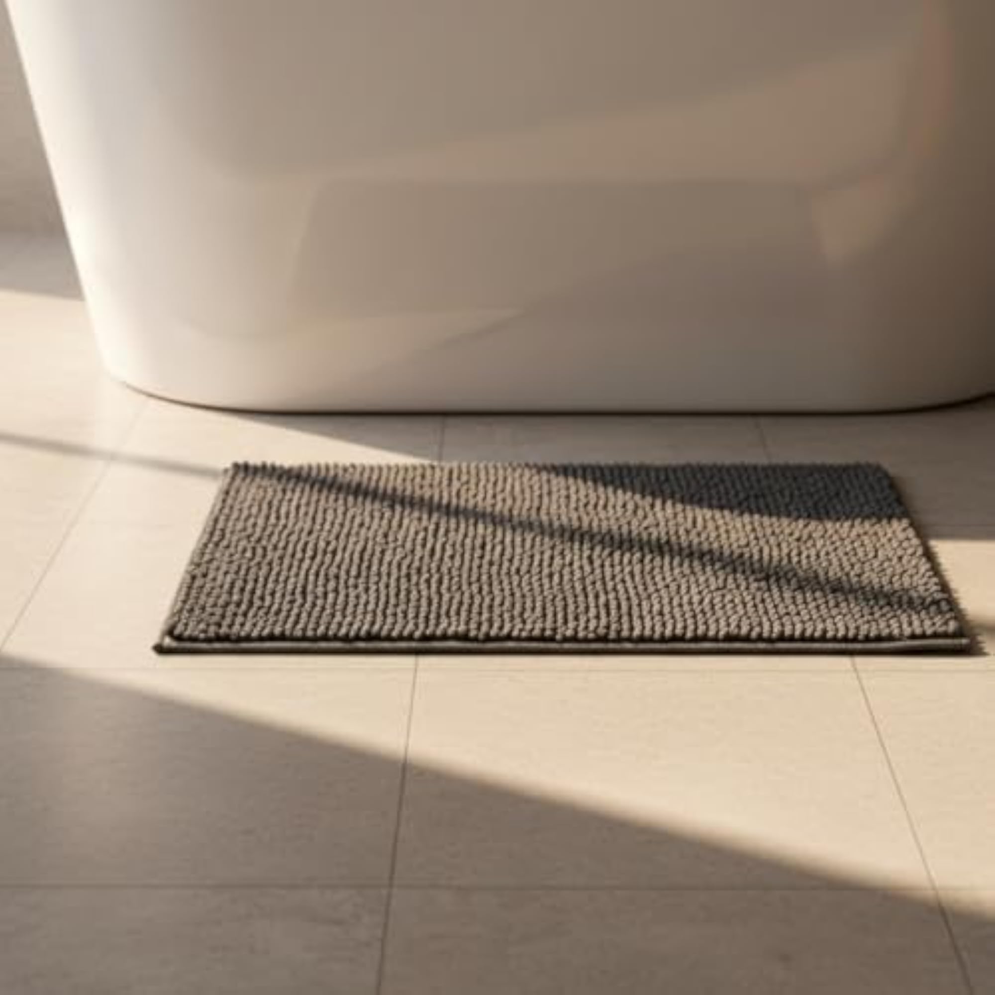 Aura Bath Mat - Grey, Soft Durable Material