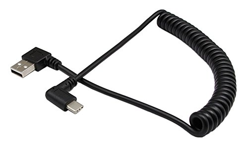 CGTime 90�x���p USB 2.0 - USB C �X�v�����O �P�[�u�� Type C USB �I�X - USB A �I�X �f�[�^�P�[�u�� �^�u���b�g �g�ѓd�b�p (1.2M)