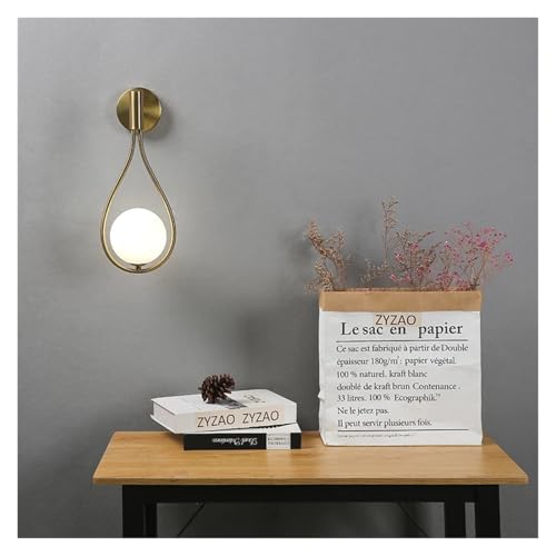 Aplique de pared dorado con bola de cristal de diseño nórdico elegante 5