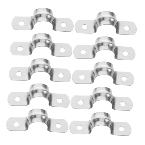 SOIMISS 10pezzi Morsetto Per Raccordi Di Tubi in Acciaio Inox Staffa Di Supporto Per Tubi u Fascetta Rigida Per Fissaggio Di Utilizzo Per Impianti Idrici e
