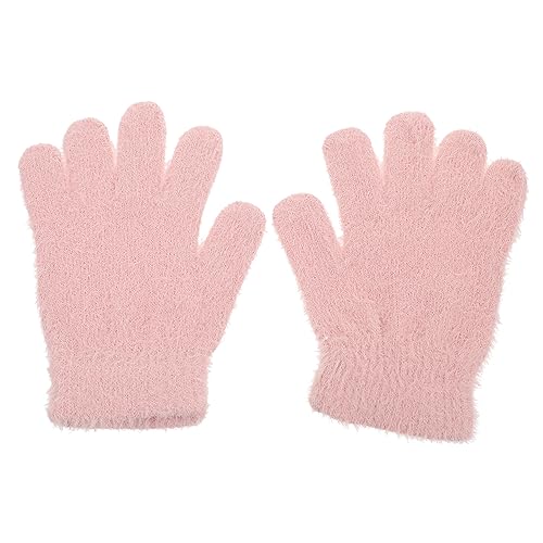 1Pair Warm Wool Knitted Gloves Plush Mittens for Cold Weather Comfortable and Skin Friendly Winter for Boys