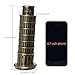 ZOVIE Metallic Leaning Tower of Pisa Souvenir Replica Building Figurines Statue Model Kit for Home Decoration 7 Inches