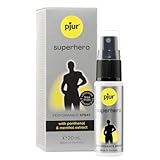 pjur superhero Performance Spray - Verzögerungsspray für Männer - reduziert die Empfindlichkeit - ganz ohne zu betäuben (20ml)