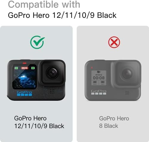 JETech Ochraniacz Ekranu dla GoPro Hero 12/11/10/9 Black z Obiektyw Aparatu Ekranu, Szkło Hartowane Film Folia, Łatwa Instalacja, HD Przezroczyste, 3 Sztuki Każdy