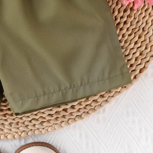 Image of Toddler Girl Summer 2-Piece Solid Color Vest + Casual Shorts Set