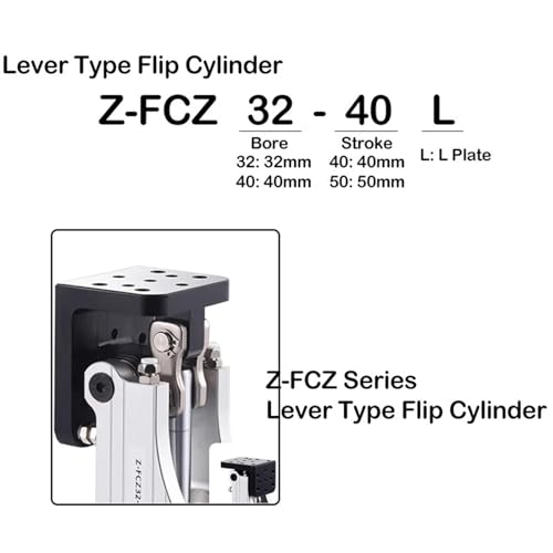 Cylindre rabattable 90 degrés DHRC32-30LB bloc posture latéral