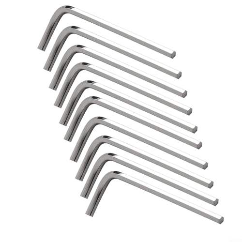 Yuanpgky Juego de 10 llaves hexagonales tipo L con tamaños de 1,5 mm, 2 mm, 2,5 mm, 3 mm y 6 mm en acero para el hogar, jardín y taller (3 mm)