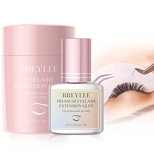 EXTREA-STRONG Eyelash Extension Glue, BREYLEE Eyelash Extension Glue, Lash GLUE for Eyelash Extension Eyelash Glue Eyelash Extension Glue Professional Use Only(7ml, 0.25 fl oz)