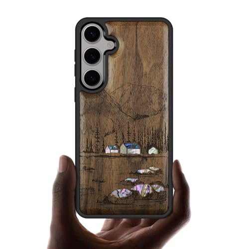 Compatible avec Samsung S25 Plus Étui bois anti rayures pour éviter les coques plastiques vides