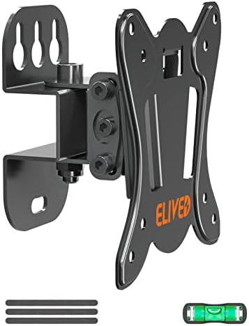 ELIVED Monitor Wall Mount Tilt and Swivel TV Wall Bracket for Most 13-30 Inch LED, LCD, OLED Flat or Curved TVs with VESA 75x75mm-100x100mm up to 15KG, Tilting TV Wall Mount EV028