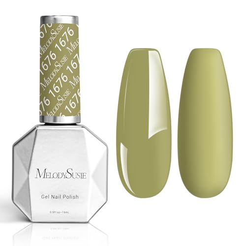MelodySusie Thick Sage Green Gel Nail Polish,0.5fl oz Nails Soak