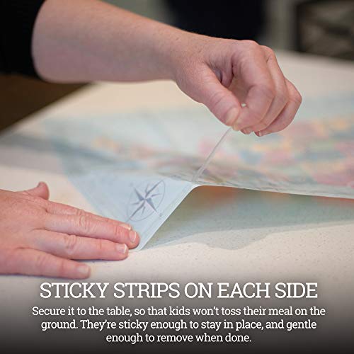 Clear Disposable Placemats For Baby, Toddler, Kids, Adults - Sticky Transparent Table Mat - Adhesive Table Topper Solutions For Schools, Airplane Tray Cover Disposable, Restaurant (40 Pack) #TOP2