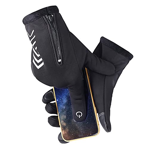 Snario Luvas de inverno à prova de vento Luvas de ciclismo de dedo inteiro Luvas quentes de tela sen