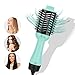 Aima Beauty One-Step Volumizer Hair Dryer Brush, 4-in-1 Upgrade Hot Air Brush for Less Frizz, More Shine, Oval Brush for Blowout, Light Green