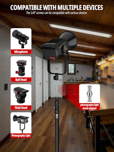 Image of IFOOTAGE Cobra RB-A400,79 inch Round Base Monopod,Aluminum Photography Light Stand Flat Base for DSLR Camera, Light,Payload 22LBS(2 Pack)