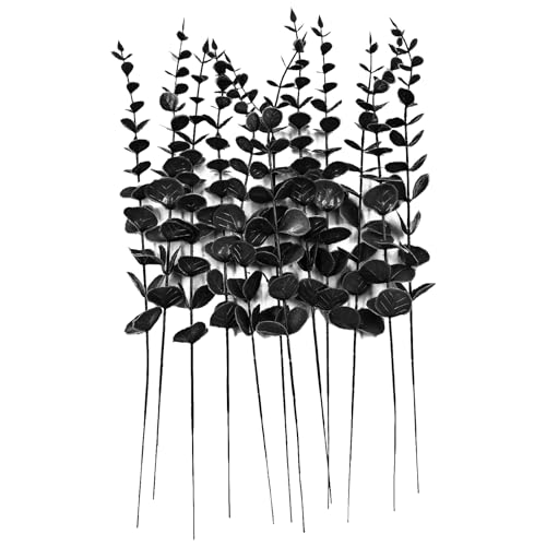 SPDTECH Eucalyptus Stems 12 PCS Artificial Leaves Home Office House Table Decor Wedding Bouquet Ceremony Party Flower Decoration Vase Forever Live Never Fade