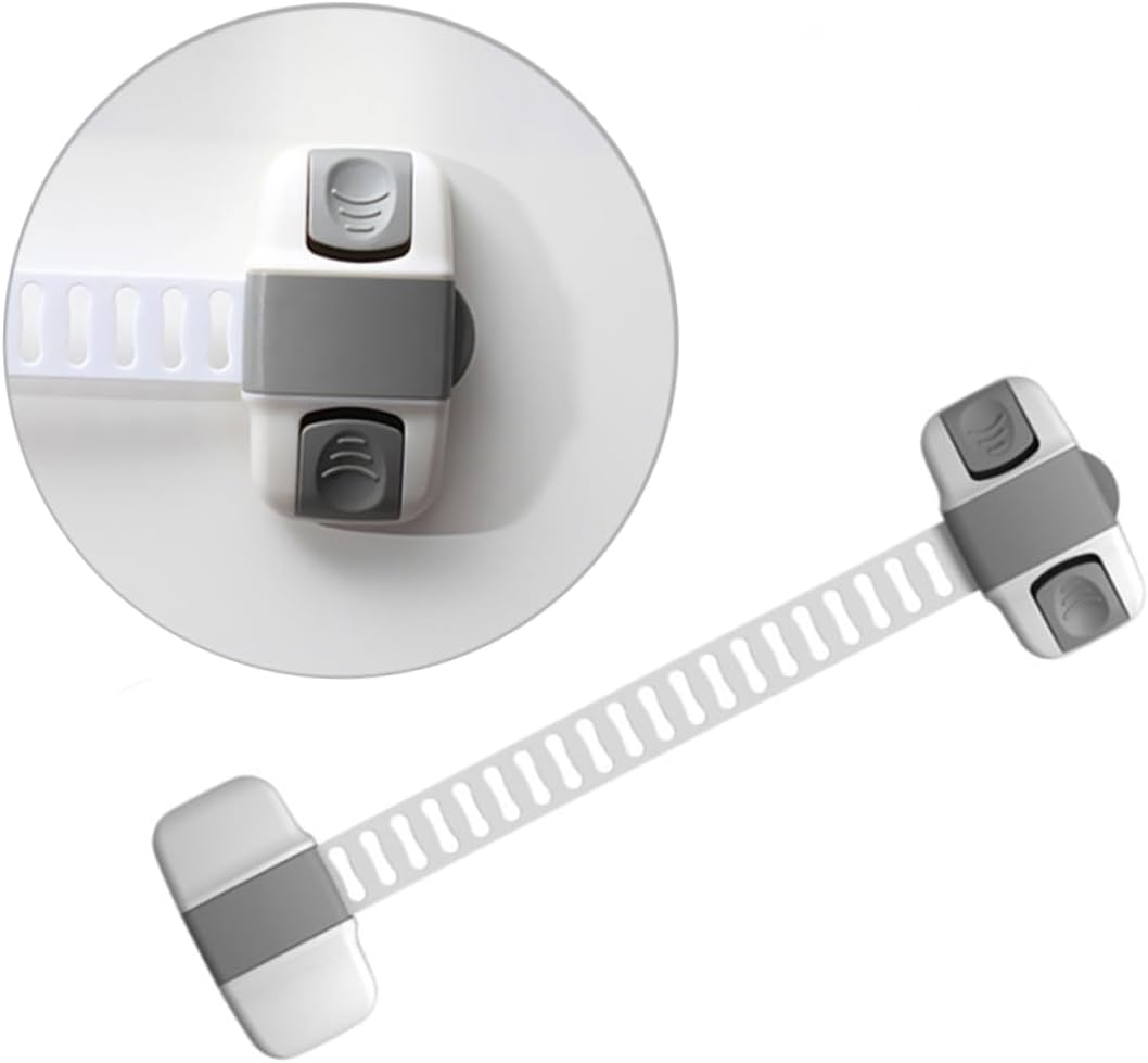 Hemoton 8pc Multifunction Protective Lock for Boy Girl Grey Boy Girl Safety Lock for Cabinets Wardrobes and Appliances Easy Installation Prevents Pinch Injuries