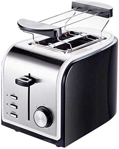 HYLK 2-Scheiben-Toaster, elektrischer Edelstahl-Toaster, mit Auftau-/Aufwärm-/Abbruchfunktion, 6bräunungseinstellungen…
