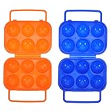 Protección mejorada para los huevos: la caja de transporte de huevos cuenta con un diseño de rejilla múltiple que mantiene cada huevo separado, lo que reduce las posibilidades de rotura durante el movimiento, soporte para guardar huevos, soporte para huevos