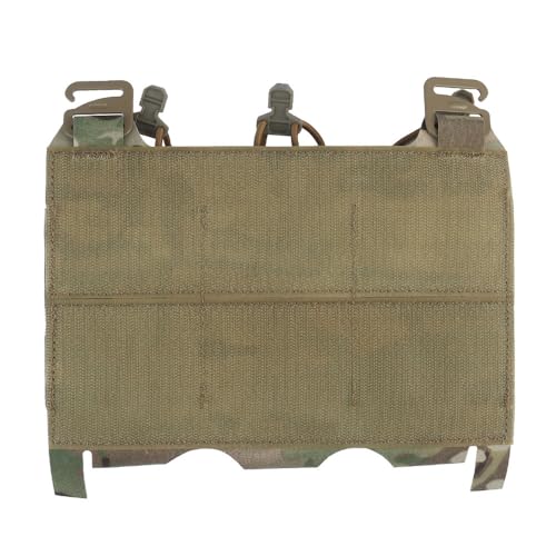 Bolsa Elástica Táctica Triple con G-Hooks Panel Frontal Modular Portaobjetos para Chaleco Cosplay 3