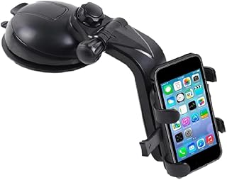 حامل موبايل للسيارة، قاعدة تابلوه الزجاج الامامي بقاعدة لاصقة للملاحة بدوران 360 درجة، حامل موبايل للسيارة مضاد للاهتزاز (اسود ، كود: 6169) - من كابر تريد