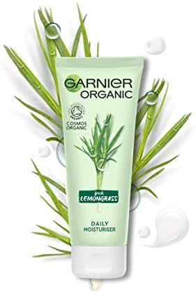 Garnier Organic Lemongrass Daily Face Moisturiser, Refreshing and Hydrating Day Cream for Combination and Normal Skin 50 ml
