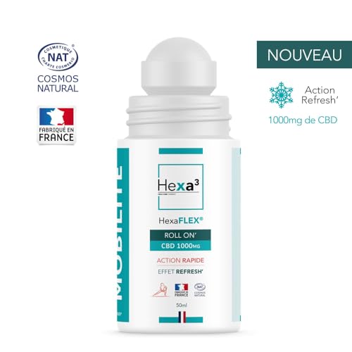 Roll on CBD 1000mg HexaFLEX formule bio COSMOS haute concentration 50ml - 2