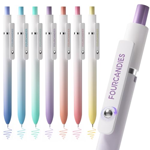 7-Pack Colored Gel Pens with Quick-Dry Ink