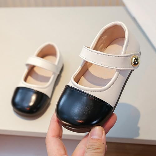 IWIHMIV Girls Leather Ballet Shoes Flat Non Slip Soft Mary Jane Walking Party Comfortable Non Slip Dress Shoes4
