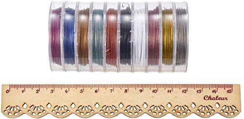 Image of DIY Crafts Pack Of 2 Rolls, Shade No # 3, Rolls 0.38 mm Diameter 148-164 ft Tiger Tail Beading Wires Bright Bead Stringing Wire(Pack Of 2 Rolls, Shade No # 3)