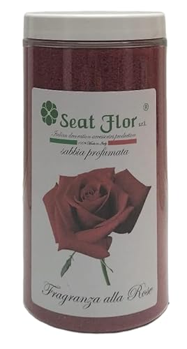 Seat Flor srl Arena de colores, arena perfumada, arena perfumada para ceniceros y decoración, bote de 750 g (rosa)