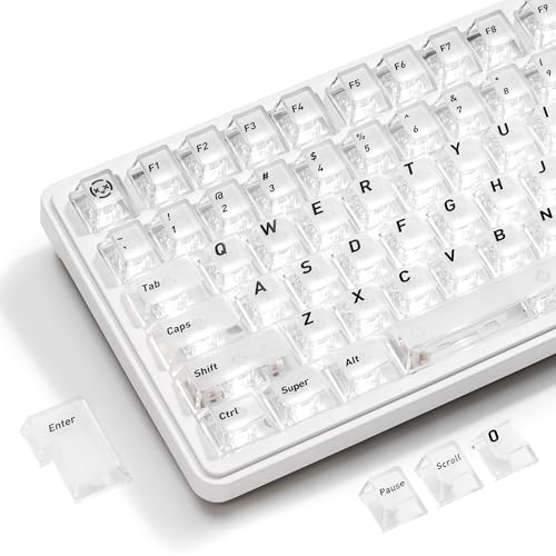 HITIME XVX Teclas transparentes, branco teclas transparentes 60 65