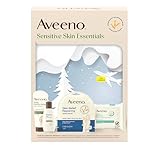 Aveeno Sensitive Skin Essentials Gift Set with Daily Moisturizing Lotion, Daily Moisturizing Body Wash, Calm + Restore Makeup Removing Wipes, & Skin Relief Repairing Hand Mask, 4 items