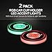 Monster Multicolor LED Cup Holder Lights, 2-Pack of Smart Color Changing Car Coasters, Motion Detecting Xtreme Smart Sensors, On by Night/Off by Day,Rechargeable,15 Days of Power with 2 Hours Charge