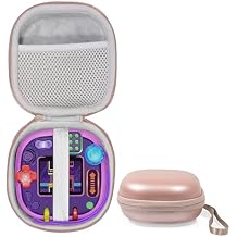 Alltravel Game System Case for Leapfrog Rockit Twist Handheld Learning Game System, Tailor Made Case-Best Matching with Color and Shape, Mesh Accessories Pocket, Detachable Wrist Strap Pink