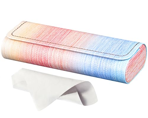Image of RayLove Hard Shell Glasses Case, Lightweight Leather Eyeglass Case, Travel-Friendly Sunglasses Protector for Men & Women