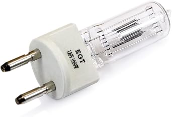 EGT 1000W 120V T8 CL / G22 1000-watt 120-volt Bi-Pin Based Stage and Studio T8 Bulb, EGT Bulb for Studio and Stage Lighting,Clear