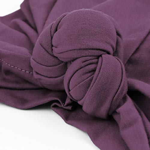 Image of DRESHOW 5 Pack Knotted Headwraps for Women African Turban Pre-Knotted Beanie Headwraps Hair Covers