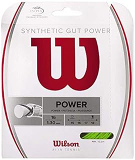 Wilson Synthetic Gut Power Tennis String, Lime, 16-Gauge