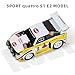 Risopen Compatible for Audi Sport Quattro Car Model Toy 1/64 Alloy Metal Diecast Yellow Car Model Toy Gift Small Classic Auto Model Antique Collection Sport Vehicle Model Toy for Men Adult