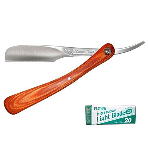 Feather Artist Club DX Folding Wood Razor with 20 Blades 0.254mm