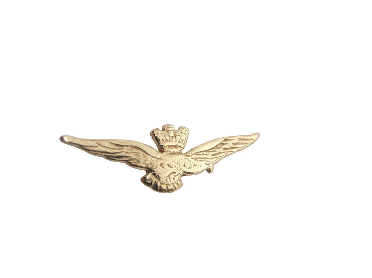Aeronautica Militare Italiana : Spilla da giacca in Oro Giallo 18 Kt (750 millesimi) con l' Aquila Simbolo - Brevetto - Stemma - Fregio
