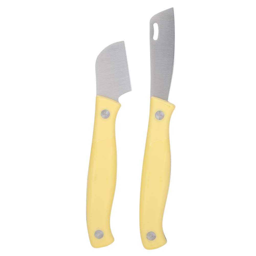 Ensemble de couteaux de greffage en acier au carbone, couteau de taille, greffage de semis, lame droite et incurvée pour arbres fruitiers, outils pour plantes, 2 paquets