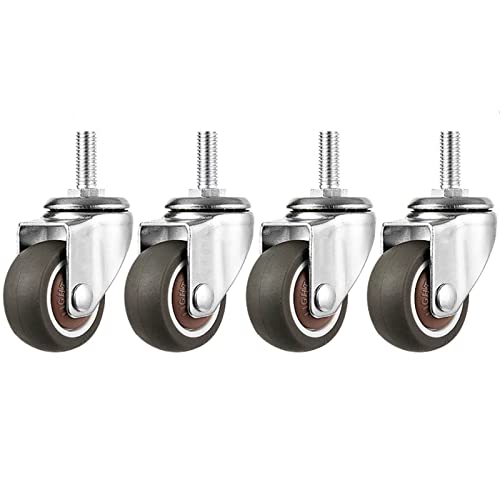 Roulettes pivotantes robustes de 38 mm en caoutchouc souple anti-rayure pour sol fragile