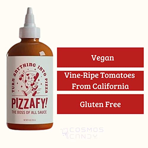 10 Ounce Bottle Pizzafy Pizza Sauces - For Pizza Lovers, Turn Anything Into Pizza by Cosmos Candy