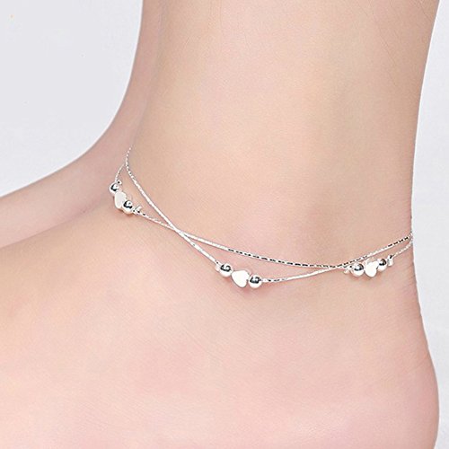 Dontdo Bracelet de cheville Chaîne de pied Style bohème Double chaîne Soleil Pendentif Breloque Accessoire de déguisement Pour femme Cover