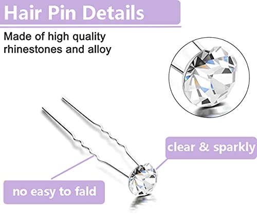 ヘアピンラインストーンヘアクリップ40個まとめ ヘアクリップ ラインストーン 1個 ヘアアクセサリー サイドクリップ