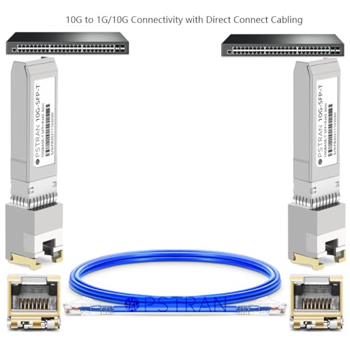 Image of 10GBASE-T SFP+ RJ45 Copper Transceiver Module Compatible with Palo Alto Networks PAN-SFP-PLUS-T80 10G SFP+ 80m Cat6a /7